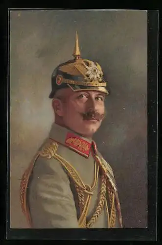 AK Kaiser Wilhelm II. in Uniform mit Pickelhaube5Kaiser Wilhelm II.