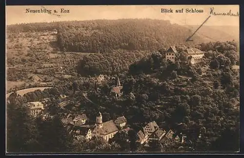 AK Neuenbürg a. Enz, Blick auf Schloss