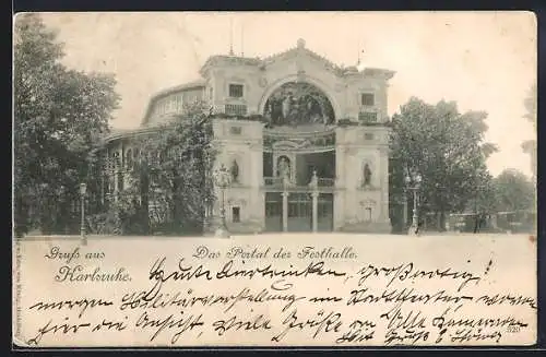 AK Karlsruhe, Das Portal der Festhalle