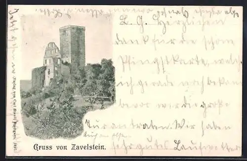 AK Zavelstein, Blick zur Ruine