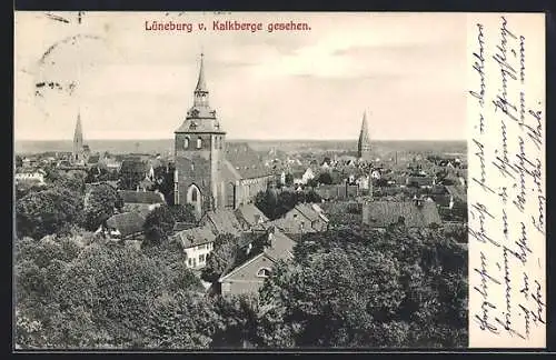 AK Lüneburg, Blick über den Ort vom Kalkberg gesehen