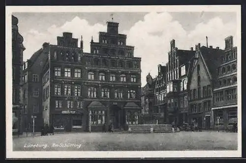 AK Lüneburg, Am Schütting mit Denkmal