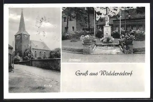 AK Widdersdorf, Kirche und Ehrenmal