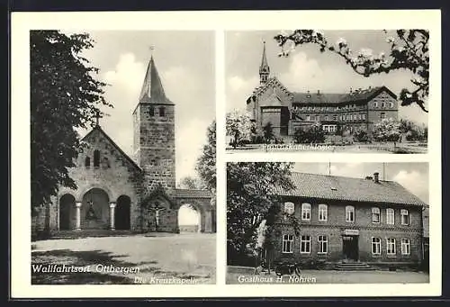 AK Ottbergen / Hildesheim, Die Kreuzkapelle, Franziskanerkloster, Gasthaus H. Nöhren