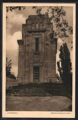 AK Landau / Pfalz, Der Bismarckturm