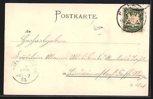 AK Grünwald / Isertal, Ortspartie mit Fluss