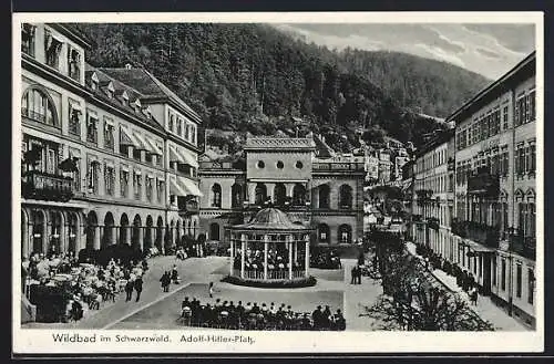 AK Wildbad / Schwarzwald, Blick über den Platz