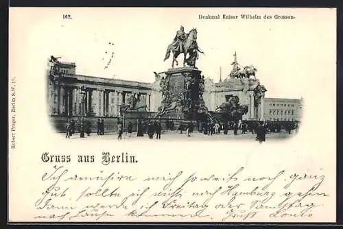 AK Berlin, Denkmal Kaiser Wilhelm des Grossen