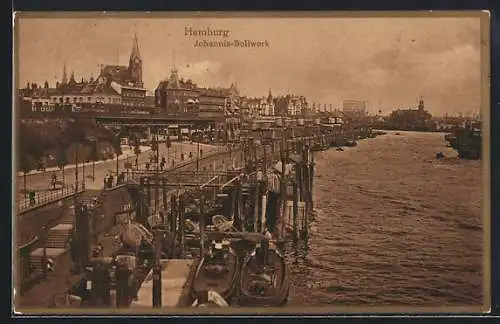 AK Hamburg, Johannis-Bollwerk mit Kirche