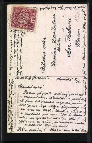 Künstler-AK S.Solomko: Nachbarskinder auf einem Fels am Meer