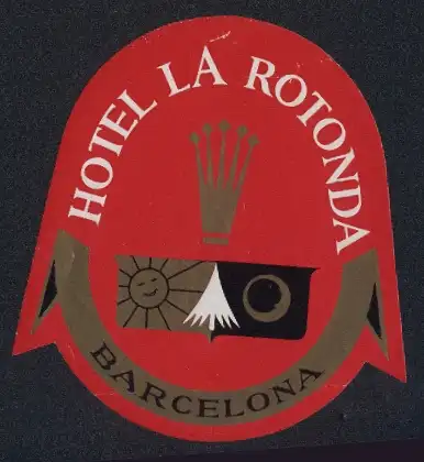 Kofferaufkleber Barcelona, Hotel La Rotonda, Wappen