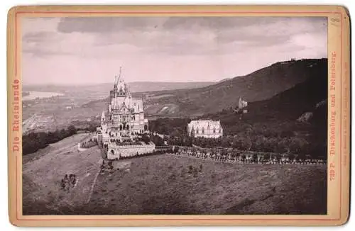 Fotografie Römmler & Jonas, Dresden, Ansicht Königswinter, Panorama mit der Drachenburg 1890