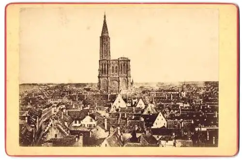 Fotografie unbekannter Fotograf, Ansicht Strassburg, Panorama mit dem Münster