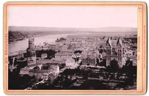 Fotografie Römmler & Jonas, Dresden, Ansicht Andernach, Panoramablick über die Stadt 1890