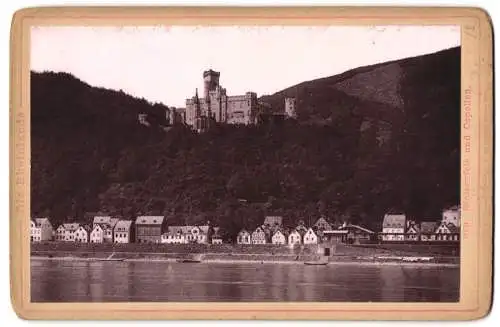 Fotografie Römmler & Jonas, Dresden, Ansicht Capellen, Panorama mit Schloss Stolzenfels 1890