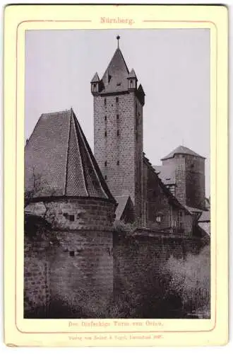 Fotografie Zedler & Vogel, Darmstadt, Ansicht Nürnberg, Der fünfeckige Turm von Osten