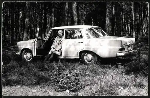 Fotografie Auto Mercedes Benz 190, Limousine im Wald