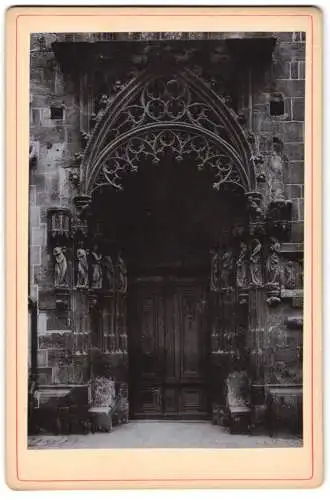 Fotografie unbekannter Fotograf, Ansicht Nürnberg, Portal der St. Sebald-Kirche