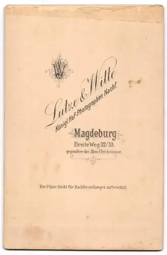 Fotografie Lutze & Witte, Magdeburg, Breite Weg 32 /33, Porträt eines jungen Mannes mit Anzug