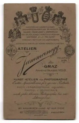 Fotografie Atelier Jammernegg, Graz, Annenstrasse 28, Porträt eines Herren mit Schnurrbart