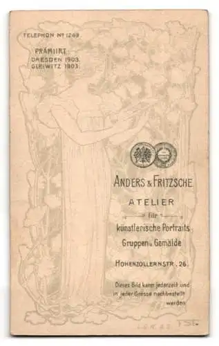 Fotografie Anders & Fritzsche, Beuthen, Hohenzollernstr. 26, Porträt eines eleganten Herrn mit Bart