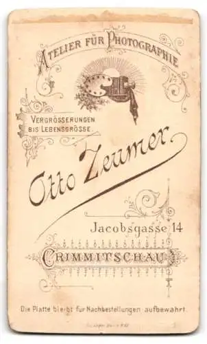 Fotografie Otto Zeumer, Crimmitschau, Jacobsgasse 14, Porträt eines eleganten Paares