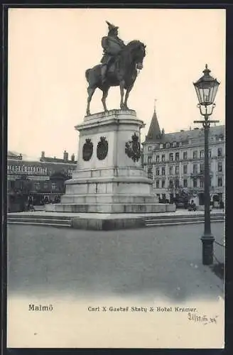 AK Malmö, Carl X Gustaf Staty & Hotel Kramer