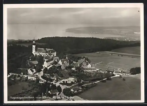 AK Andechs /Bayern, Fliegeraufnahme vom Kloster