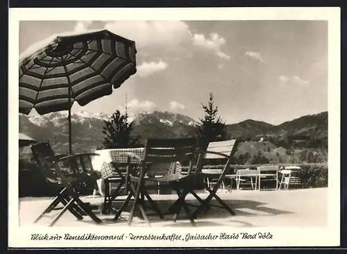 AK Bad Tölz, Café Gaisacher Haus, Benediktinenwand, Bes. J. und C. Kugler