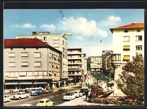 AK Pforzheim, Rossbrücke mit Leopoldstrasse