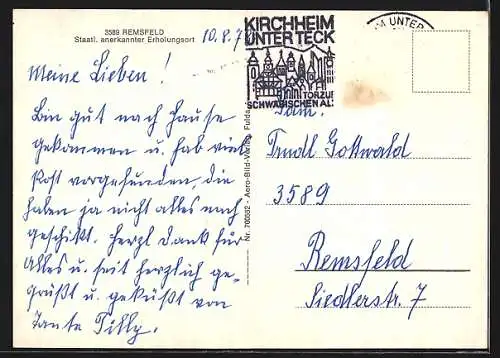 AK Remsfeld, Ortsansicht vom Feld aus