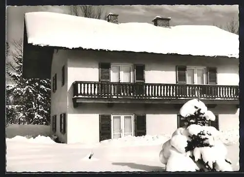 AK Ruhpolding /Obb., Hotel Haus Sievers-Halbritter, Branderstr. 19, Aussenansicht