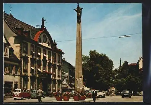 AK Offenburg i. B., Rathaus mit Ursula-Säule