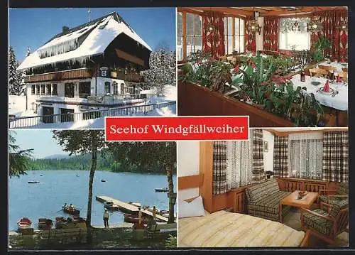 AK Altglashütten /Feldberg, Hotel-Pension Seehof, Bes. Fam. Matt-Deucher, Windgfällweiher, Aussen- und Innenansicht