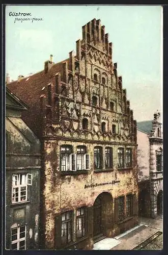 AK Güstrow, Blick zum Hansen-Haus