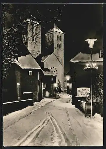 AK Münster /Westf., Weihnachtsstimmung am Dom