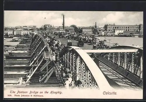 AK Calcutta, The Pontoon Bridge on the Hooghly