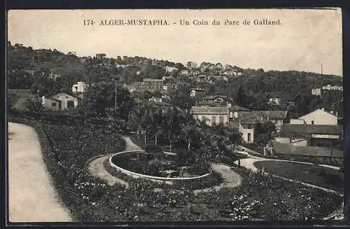 AK Alger-Mustapha, Un Coin du Parc de Galland