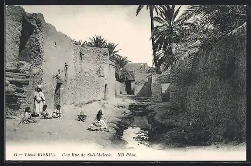 AK Biskra, Une Rue de Sidi-Maleck