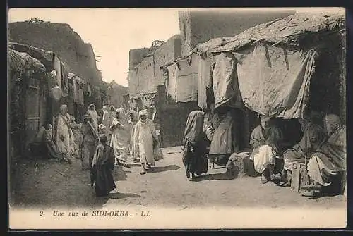 AK Sidi-Okba, Une Rue, Strassenansicht