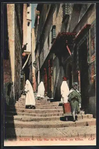 AK Alger, Une rue de la Casbah, rue Kléber