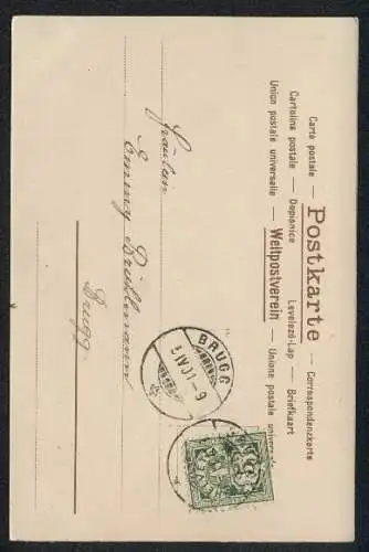 Glitzer-Perl-AK Veilchen in grüner Vase mit Glitzer-Perlen