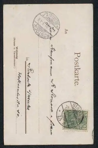 Glitzer-Perl-AK Schneeglöckchen und Weidenkätzchen als Ostergruss