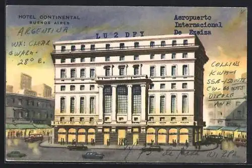 Künstler-AK Buenos Aires, Hotel Continental