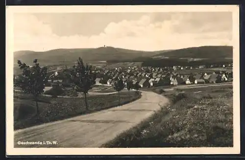 AK Geschwenda, Strasse zum Ortseingang