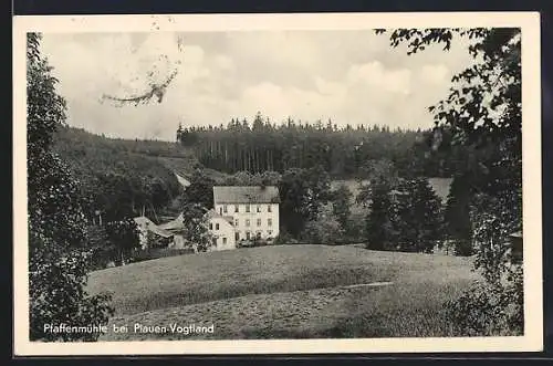 AK Plauen i. V., Pfaffenmühle mit Umgebung