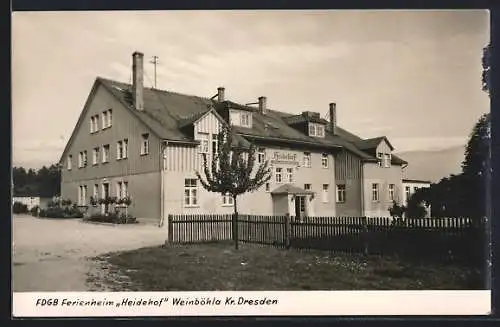 AK Weinböhla, Blick auf das FDGB Ferienheim Heidehof