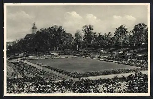 AK Glauchau, Grünanlage im Hirschgrundpark