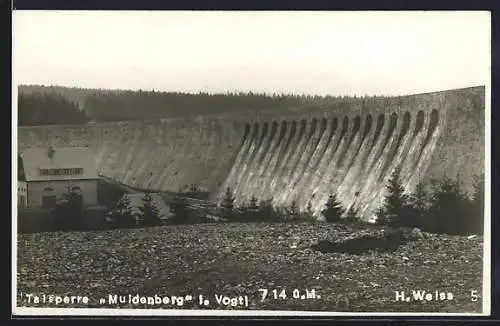 AK Muldenberg i. Vogtl., Blick auf die Talsperre