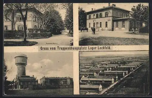 AK Lager Lechfeld, Truppenübungsplatz, Bahnhof, Kommandantur, Kasernen